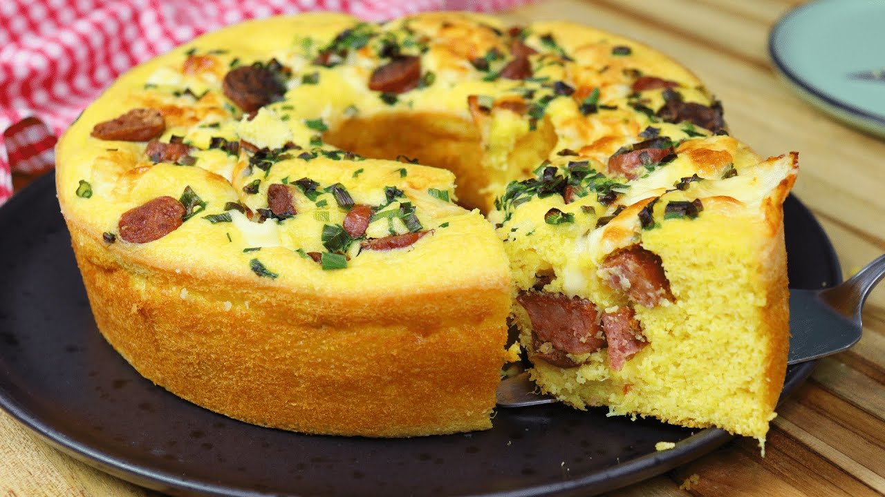 Bolo salgado de milho em lata