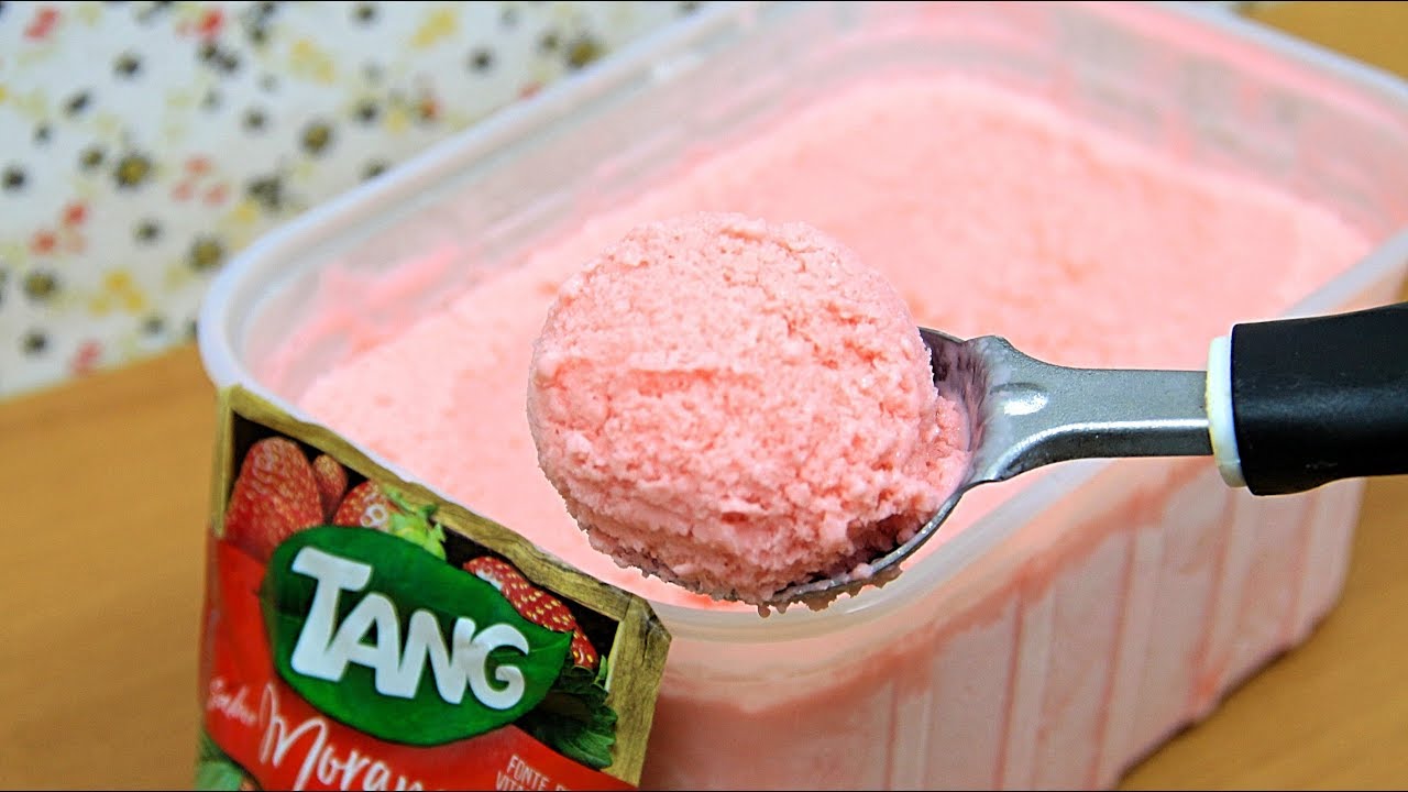 Sorvete Caseiro com Tang