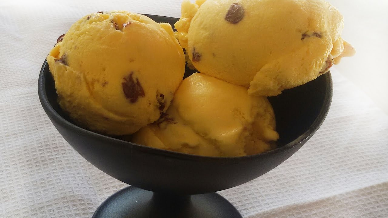 Sorvete de Creme com Passas